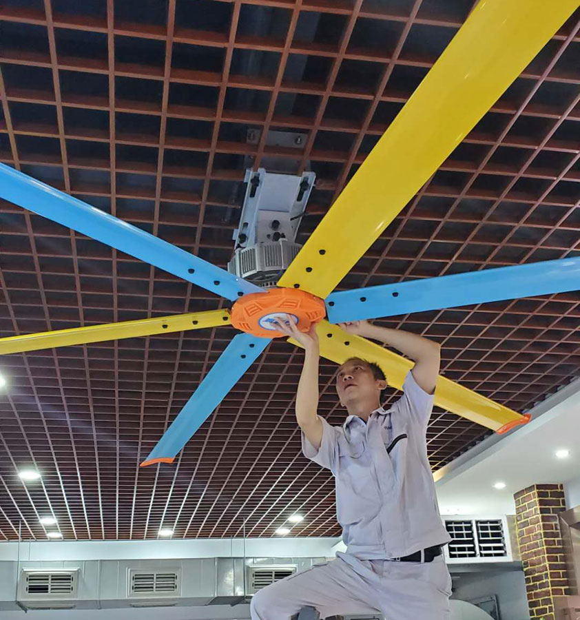 大型車間降溫通風(fēng)，永磁工業(yè)大風(fēng)扇低能耗免維護(hù)
